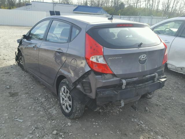 KMHCT5AE9EU194440 - 2014 HYUNDAI ACCENT GLS GRAY photo 3