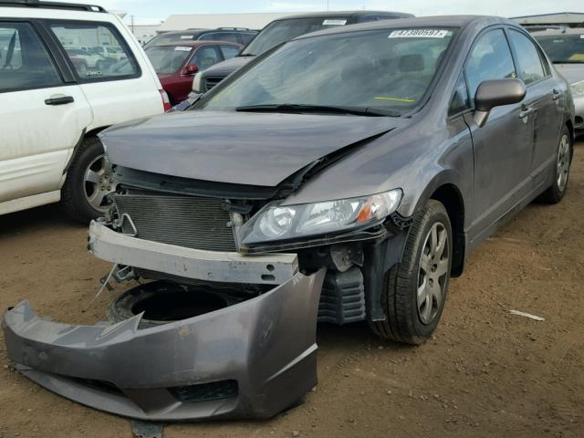 19XFA1F51AE013123 - 2010 HONDA CIVIC LX GRAY photo 2