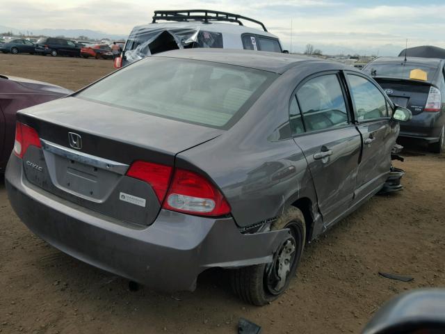 19XFA1F51AE013123 - 2010 HONDA CIVIC LX GRAY photo 4