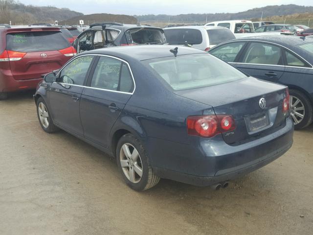 3VWRZ71K08M154154 - 2008 VOLKSWAGEN JETTA SE BLUE photo 3