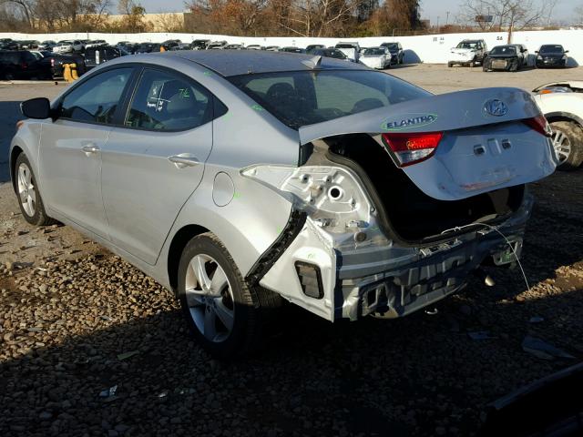 5NPDH4AE5DH423922 - 2013 HYUNDAI ELANTRA GL SILVER photo 3