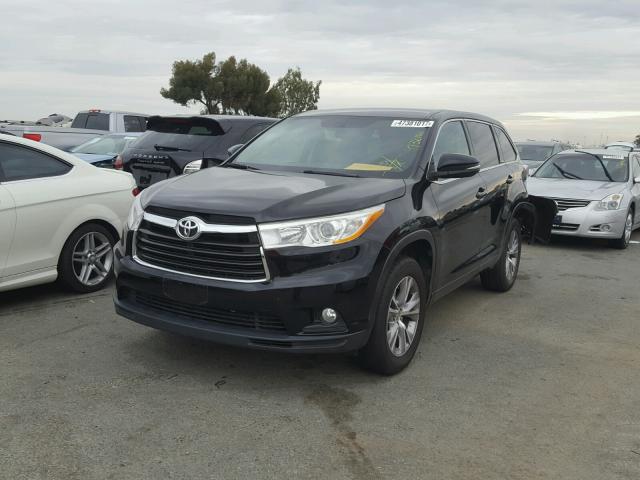 5TDZKRFH6ES010622 - 2014 TOYOTA HIGHLANDER BLACK photo 2