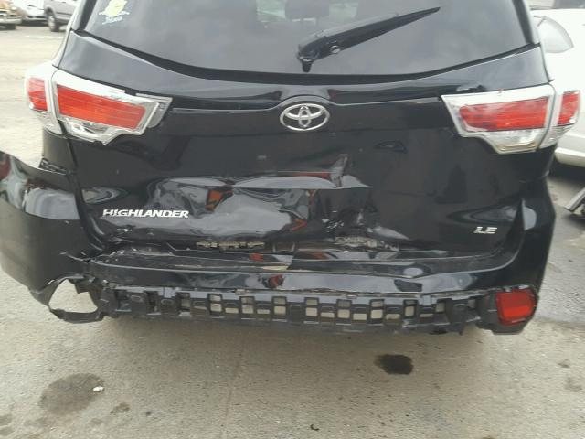 5TDZKRFH6ES010622 - 2014 TOYOTA HIGHLANDER BLACK photo 9