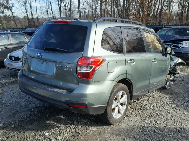 JF2SJAEC8EH463190 - 2014 SUBARU FORESTER 2 GREEN photo 4