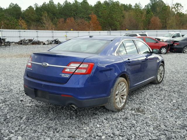 1FAHP2F89FG109022 - 2015 FORD TAURUS LIM BLUE photo 4