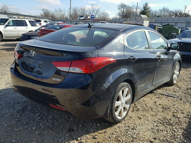 5NPDH4AE6DH165135 - 2013 HYUNDAI ELANTRA GL BLACK photo 4