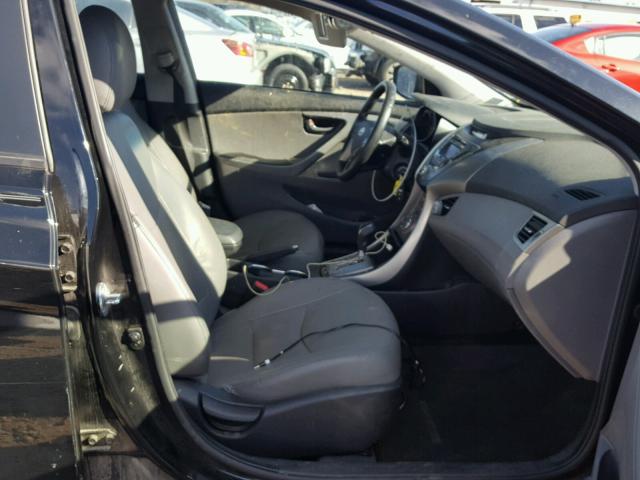 5NPDH4AE6DH165135 - 2013 HYUNDAI ELANTRA GL BLACK photo 5