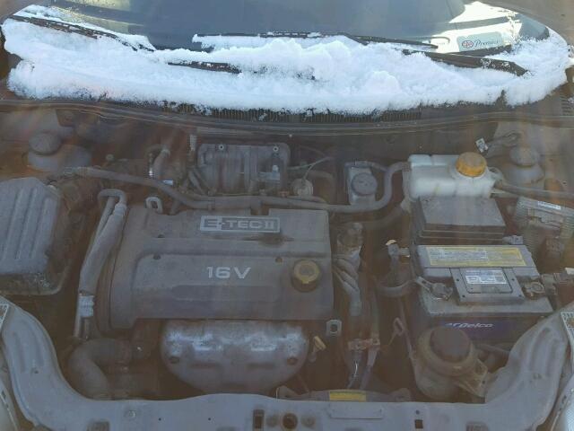 KL1TD55617B090700 - 2007 CHEVROLET AVEO BASE SILVER photo 7