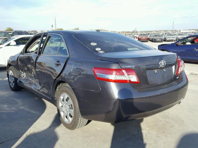 4T4BF3EK1BR204709 - 2011 TOYOTA CAMRY BASE CHARCOAL photo 3