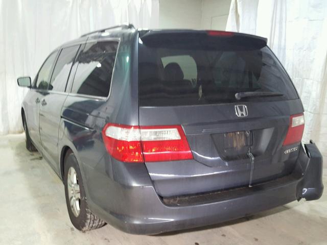 5FNRL38665B415177 - 2005 HONDA ODYSSEY EX BLUE photo 3