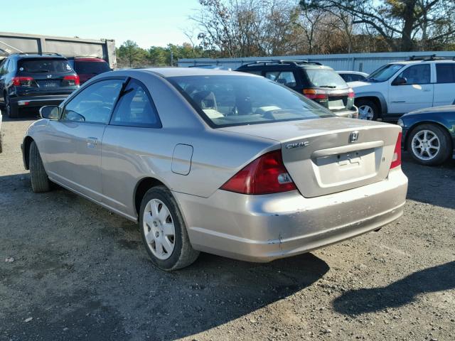 1HGEM22002L025874 - 2002 HONDA CIVIC EX GRAY photo 3