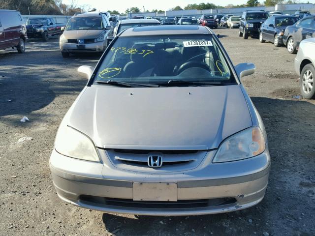 1HGEM22002L025874 - 2002 HONDA CIVIC EX GRAY photo 9