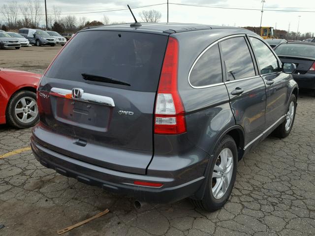 5J6RE4H7XBL071557 - 2011 HONDA CR-V EXL GRAY photo 4