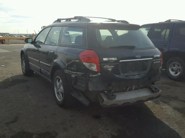 4S4BP62C387317784 - 2008 SUBARU OUTBACK 2. BLACK photo 3