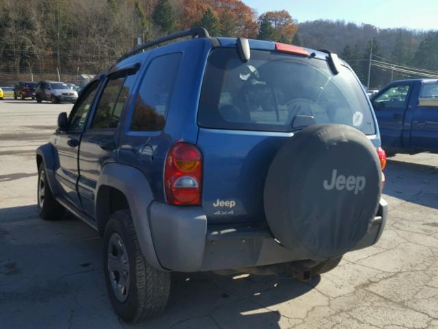 1J4GL48K05W641103 - 2005 JEEP LIBERTY SP BLUE photo 3