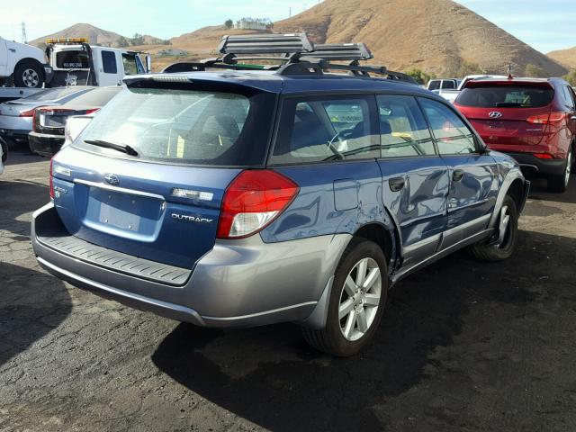 4S4BP61C997332812 - 2009 SUBARU OUTBACK 2. BLUE photo 4