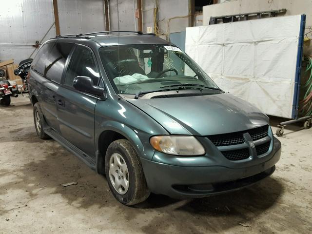 1D4GP24363B117586 - 2003 DODGE GRAND CARA GREEN photo 1