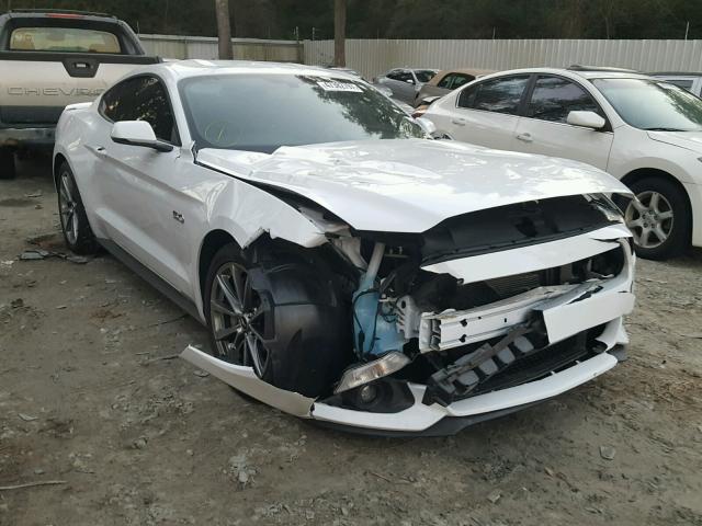 1FA6P8CF2F5335217 - 2015 FORD MUSTANG GT WHITE photo 1