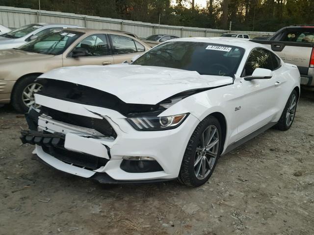 1FA6P8CF2F5335217 - 2015 FORD MUSTANG GT WHITE photo 2