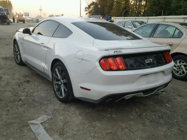 1FA6P8CF2F5335217 - 2015 FORD MUSTANG GT WHITE photo 3