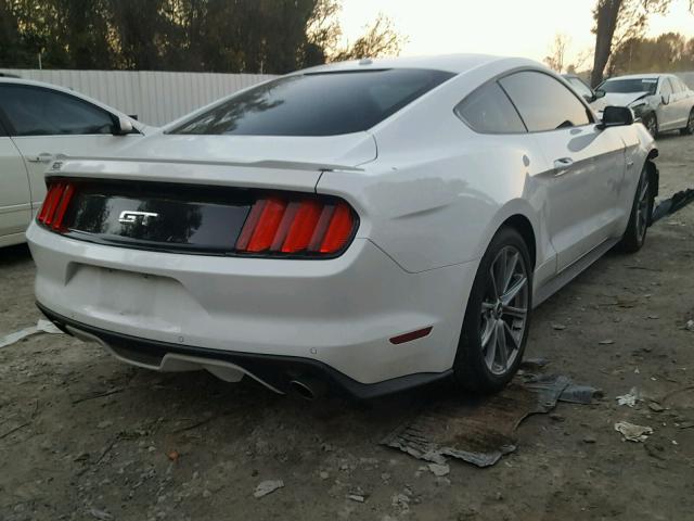 1FA6P8CF2F5335217 - 2015 FORD MUSTANG GT WHITE photo 4