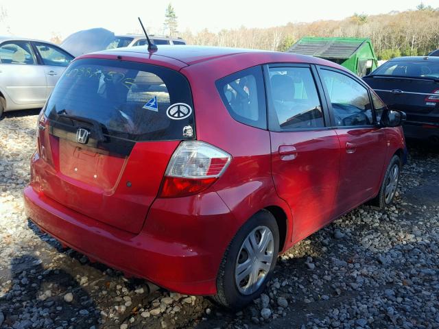 JHMGE88279S002705 - 2009 HONDA FIT RED photo 4