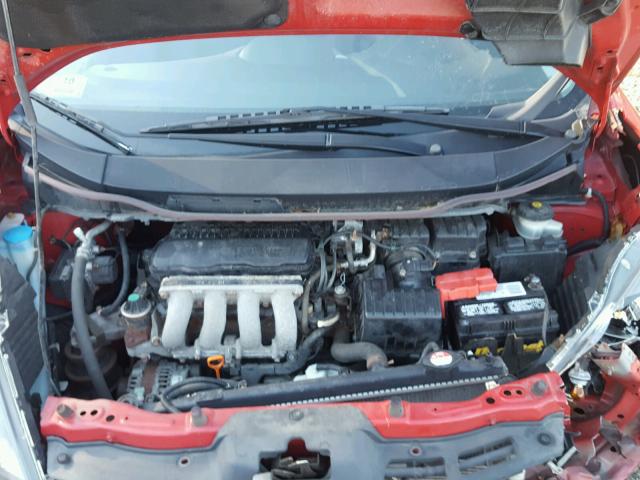JHMGE88279S002705 - 2009 HONDA FIT RED photo 7
