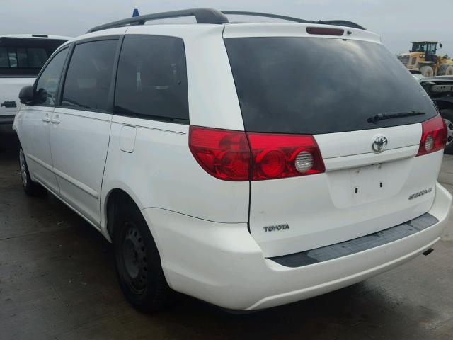 5TDZA23C96S509869 - 2006 TOYOTA SIENNA CE WHITE photo 3