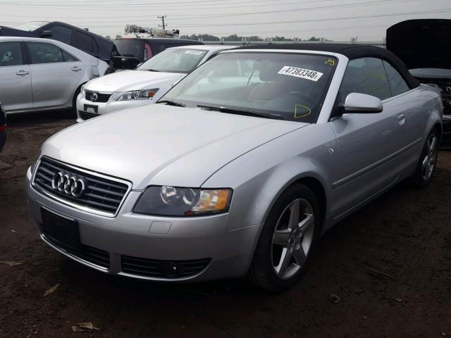 WAUDT48H25K016333 - 2005 AUDI A4 QUATTRO SILVER photo 2