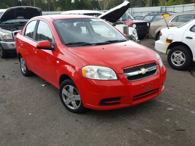 KL1TD56608B272131 - 2008 CHEVROLET AVEO BASE Қызыл фото 1
