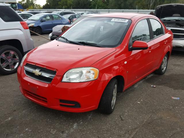 KL1TD56608B272131 - 2008 CHEVROLET AVEO BASE Қызыл фото 2