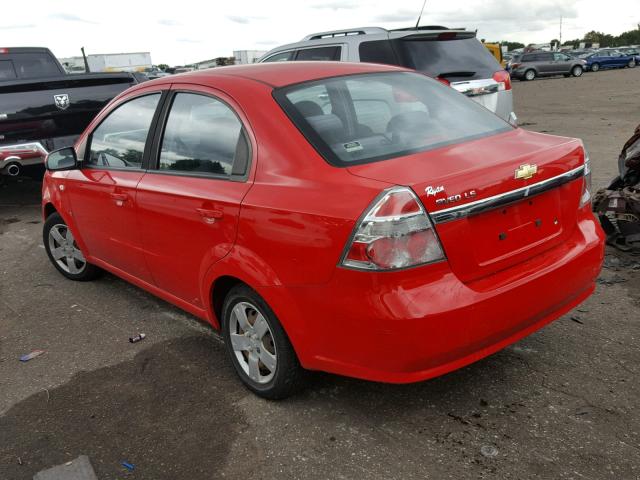 KL1TD56608B272131 - 2008 CHEVROLET AVEO BASE Қызыл фото 3