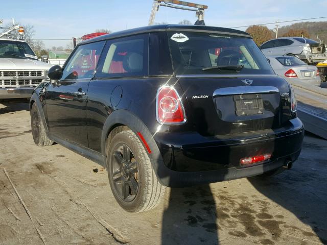 WMWSU3C58CT262273 - 2012 MINI COOPER BLACK photo 3