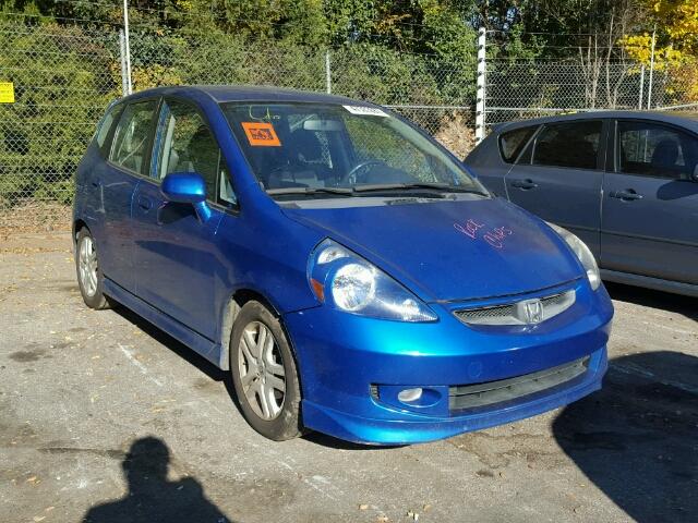 JHMGD38637S050899 - 2007 HONDA FIT S BLUE photo 1