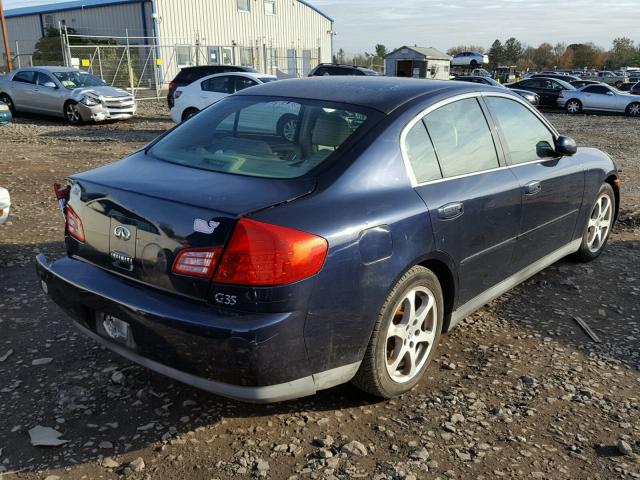 JNKCV51E33M003959 - 2003 INFINITI G35 BLUE photo 4