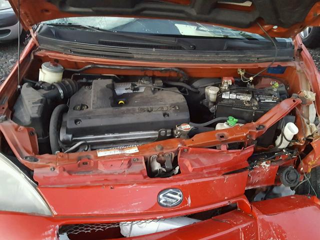 JS2RC61H945255363 - 2004 SUZUKI AERIO SX RED photo 7