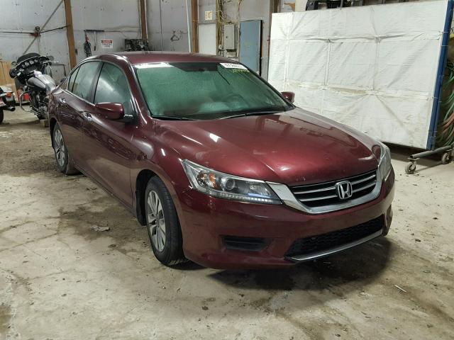 1HGCR2F33EA220221 - 2014 HONDA ACCORD LX MAROON photo 1