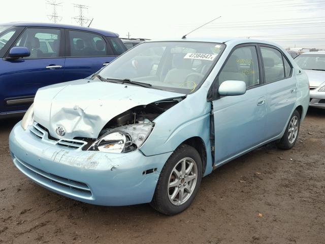 JT2BK18UX20060220 - 2002 TOYOTA PRIUS BLUE photo 2