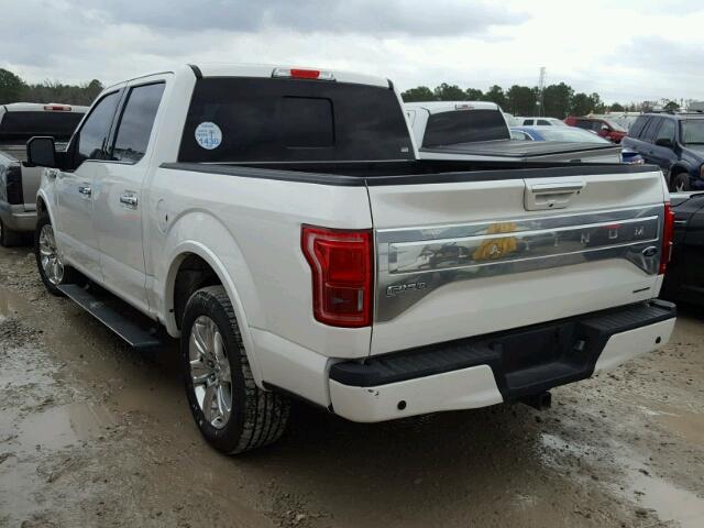 1FTEW1CF8FFC06389 - 2015 FORD F150 SUPER WHITE photo 3