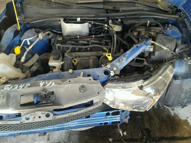 1FAHP3GNXAW271928 - 2010 FORD FOCUS SES BLUE photo 7