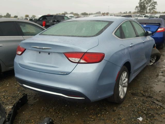 1C3CCCAB2FN739862 - 2015 CHRYSLER 200 LIMITE BLUE photo 4