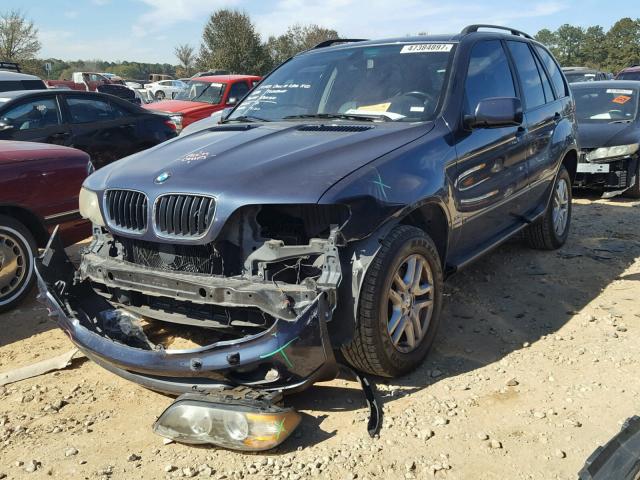 5UXFA13534LU34775 - 2004 BMW X5 3.0I BLUE photo 2