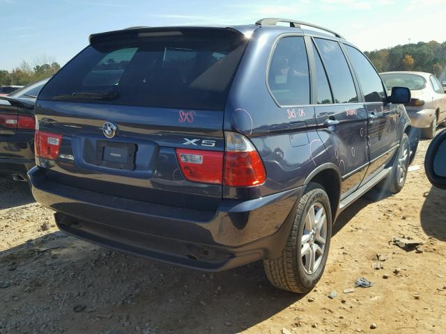 5UXFA13534LU34775 - 2004 BMW X5 3.0I BLUE photo 4