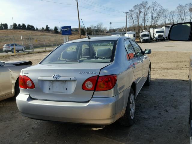 1NXBR38E54Z269251 - 2004 TOYOTA COROLLA CE SILVER photo 4