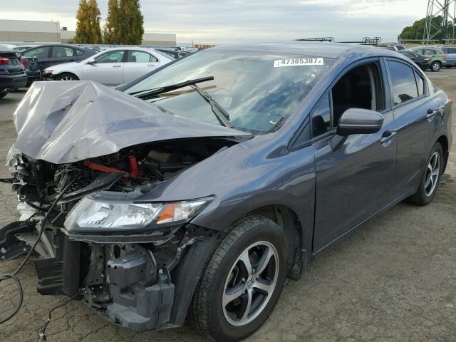 19XFB2F73FE254645 - 2015 HONDA CIVIC SE GRAY photo 2