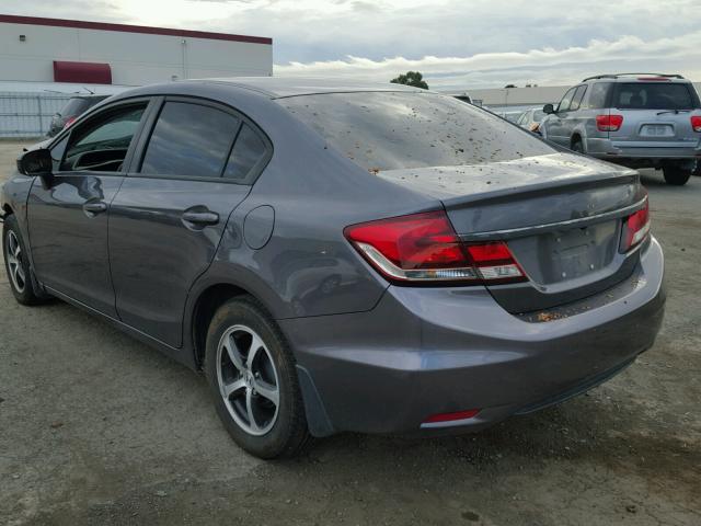 19XFB2F73FE254645 - 2015 HONDA CIVIC SE GRAY photo 3