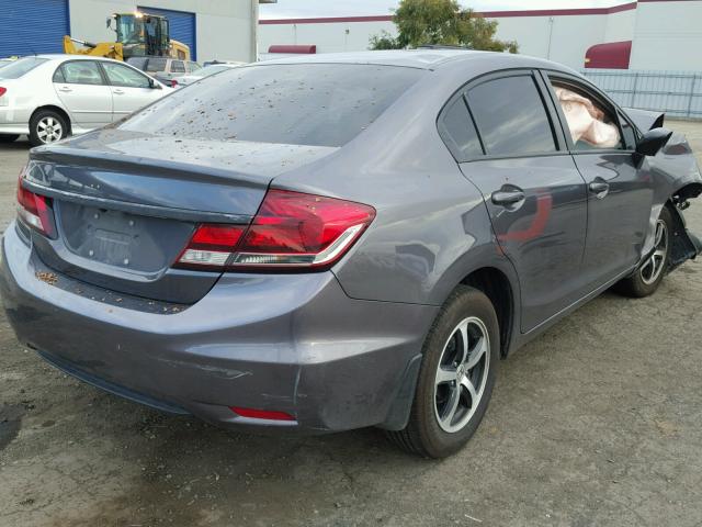 19XFB2F73FE254645 - 2015 HONDA CIVIC SE GRAY photo 4