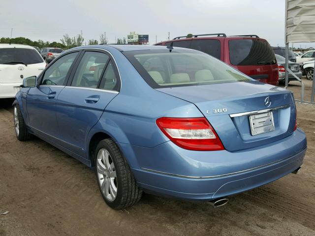 WDDGF5EB4AR103431 - 2010 MERCEDES-BENZ C 300 BLUE photo 3