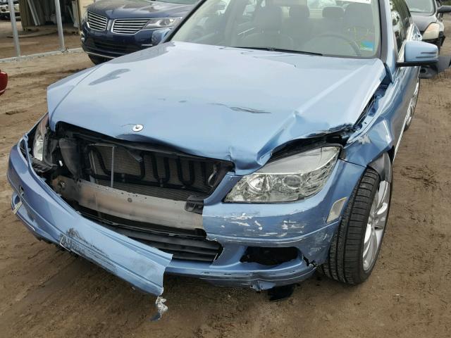 WDDGF5EB4AR103431 - 2010 MERCEDES-BENZ C 300 BLUE photo 9