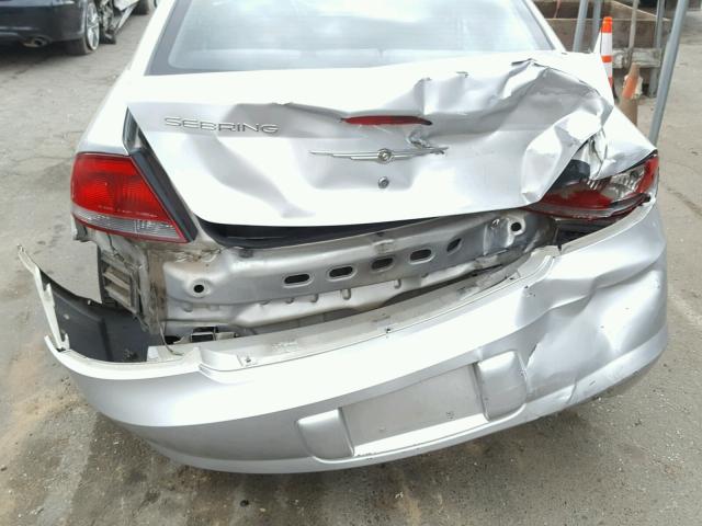 1C3EL46J75N505472 - 2005 CHRYSLER SEBRING SILVER photo 9